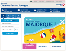 Tablet Screenshot of clermont-aeroport.com